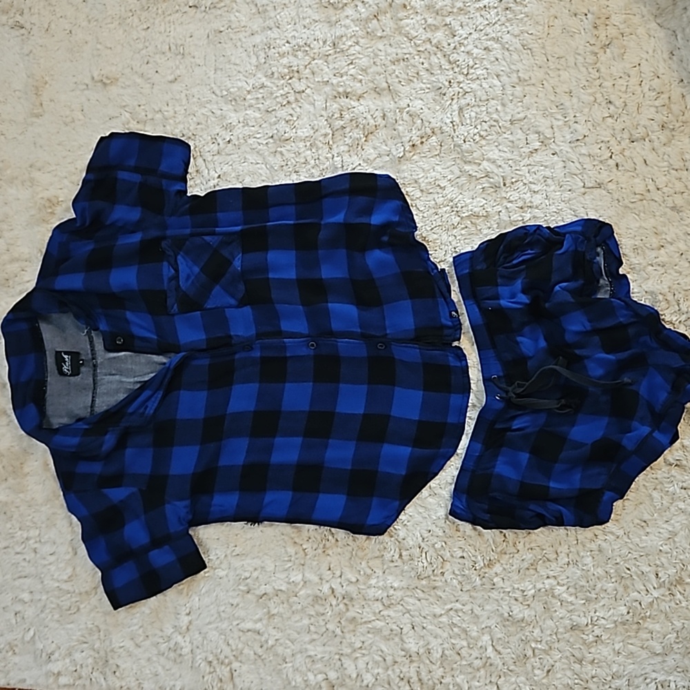 Plush Plaid Pajama set